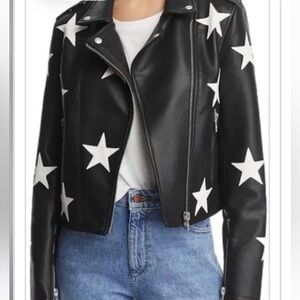 Blank NYC star leather jacket